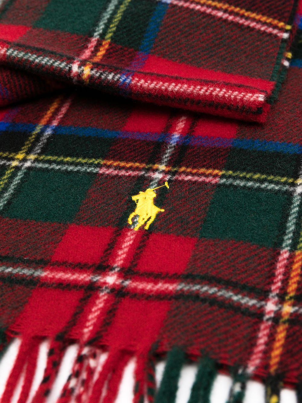 фото Polo ralph lauren шарф из переработанной шерсти в клетку тартан