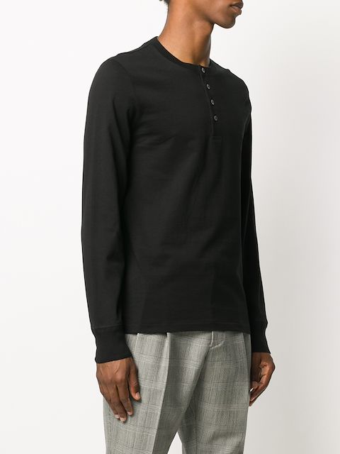 button up crew neck