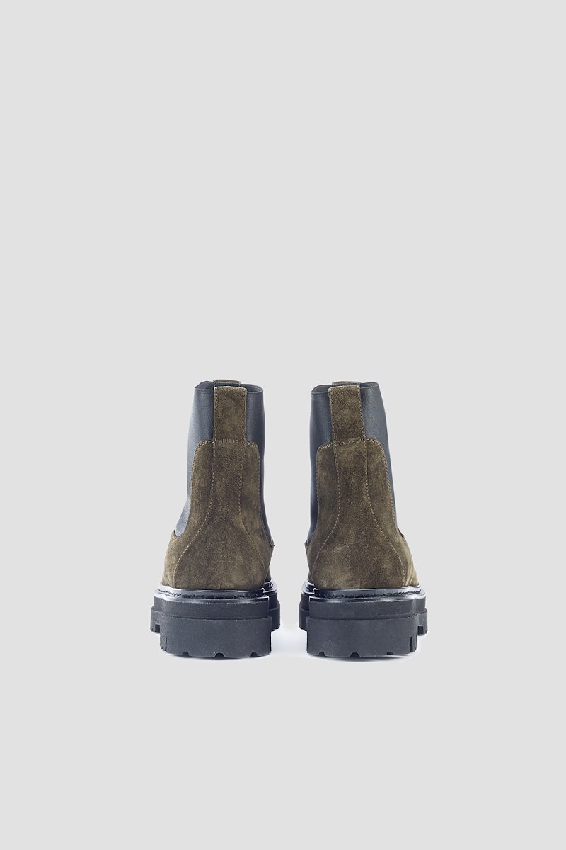 Sam Lug Sole Combat Boot-green #0 Sam Lug Sole Combat Boot, KHAKI GREEN Furs & Skins->Calf Suede Sam Lug Sole Combat Boot from 3.1 Phillip Lim. - 2