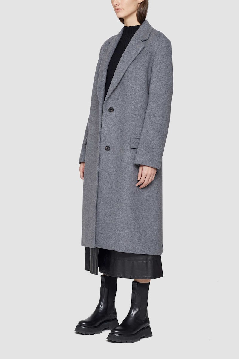 Melton Wool Blend Oversized Coat-grey #1 Melton Wool Blend Oversized Coat, CHARCOAL GREY Wool or fine animal hair->Wool Melton Wool Blend Oversized Coat from 3.1 Phillip Lim. - 1