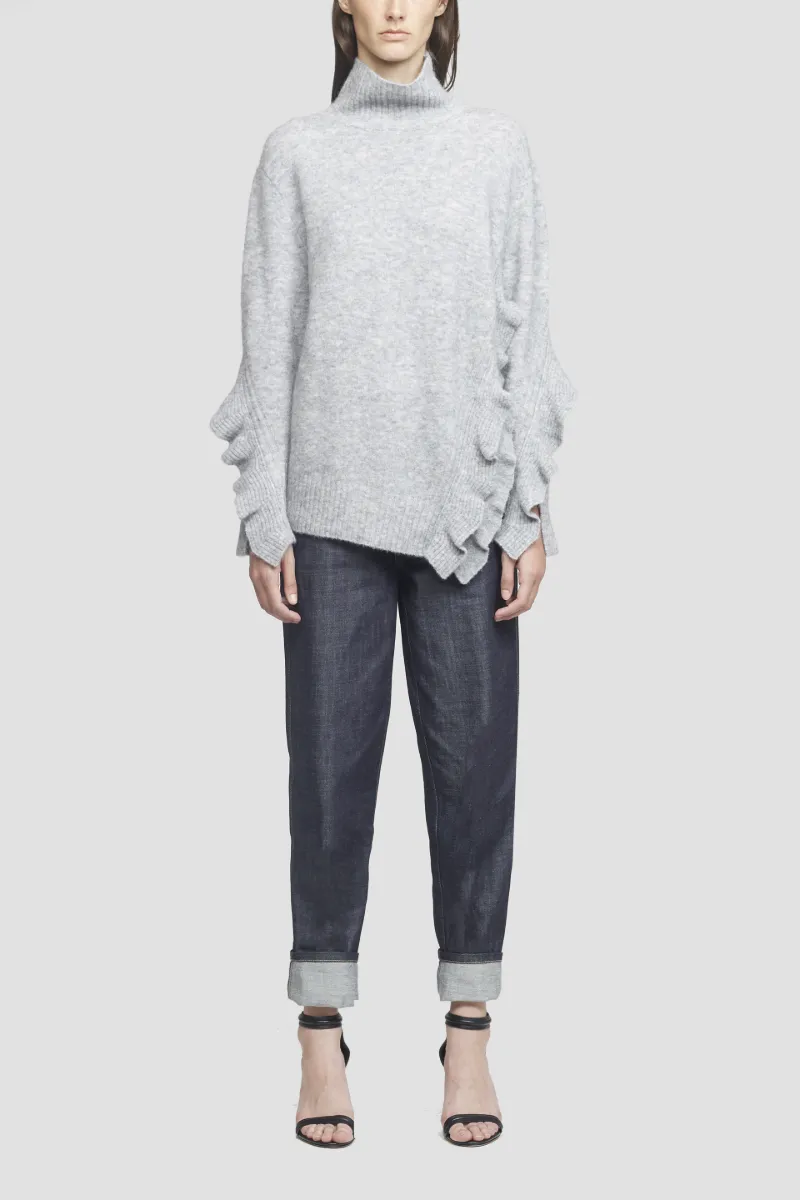 Cropped Ruffle Trim Sweater | 3.1 