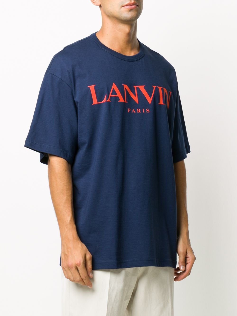 фото Lanvin футболка оверсайз с логотипом