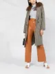 Image 2 of P.A.R.O.S.H. check shearling collar coat