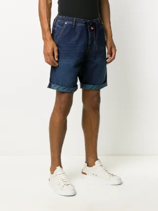 drawstring denim bermuda shorts展示图