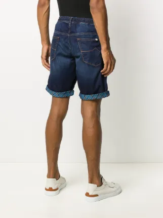 drawstring denim bermuda shorts展示图