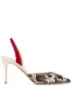 Image 1 of Aquazzura snakeskin effect slingback pumps