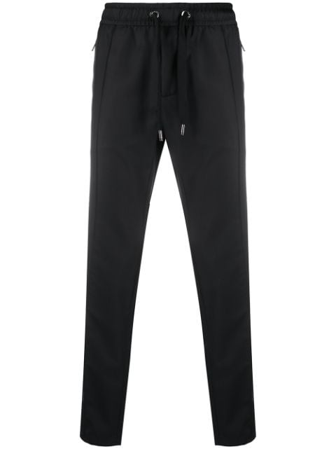 Dolce & Gabbana logo-tag wool track pants