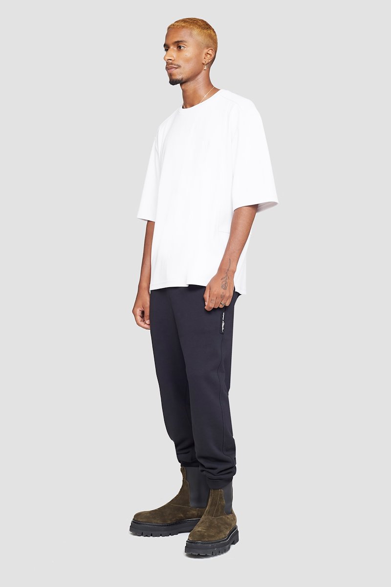The Boxy Tee-white #1 The Boxy Tee, Optic white cotton blend Essential T-shirt from 3.1 PHILLIP LIM featuring patchwork design, logo patch to the front, round neck, short sleeves and straight hem.- 1