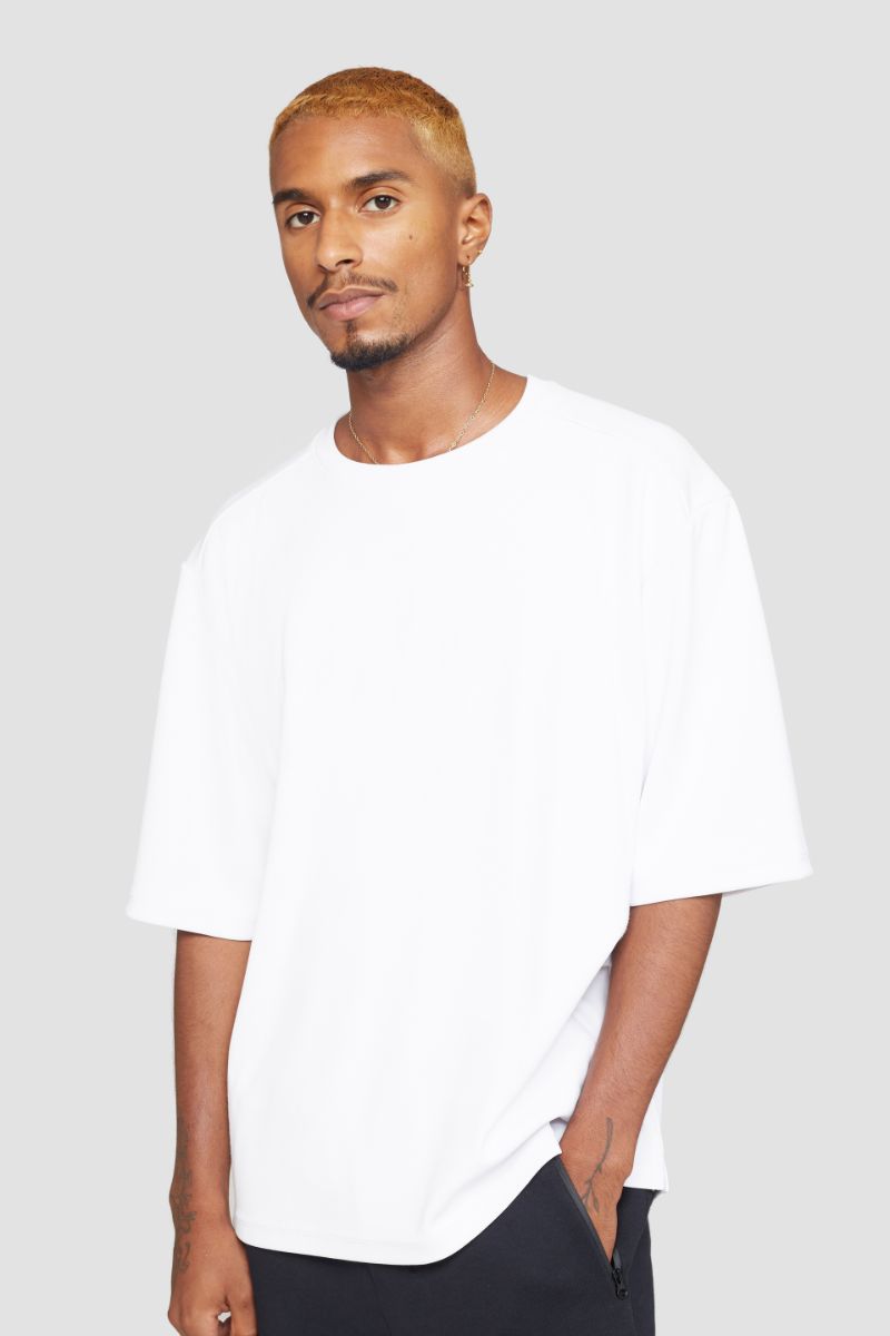 boxy t shirt white button up