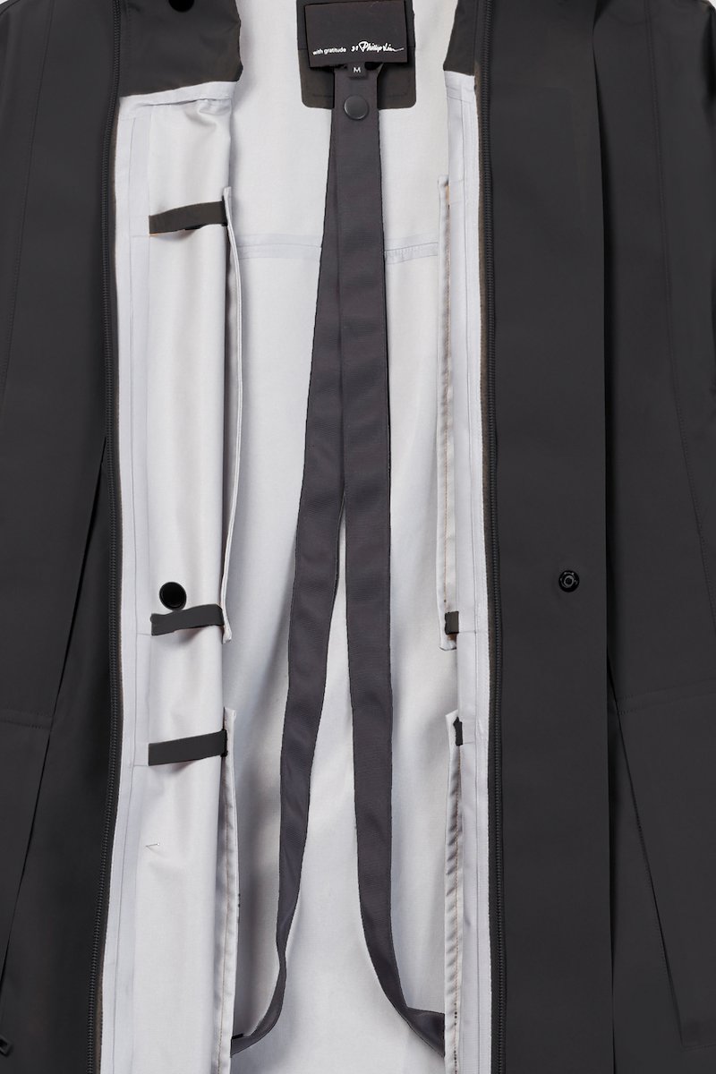 The Essential Parka-black #1 The Essential Parka, Black Essential hooded parka coat from 3.1 PHILLIP LIM featuring water-resistant, wind-resistant, classic hood, long sleeves, concealed front fastening, two side zip-fastening pockets and straight hem.- 7