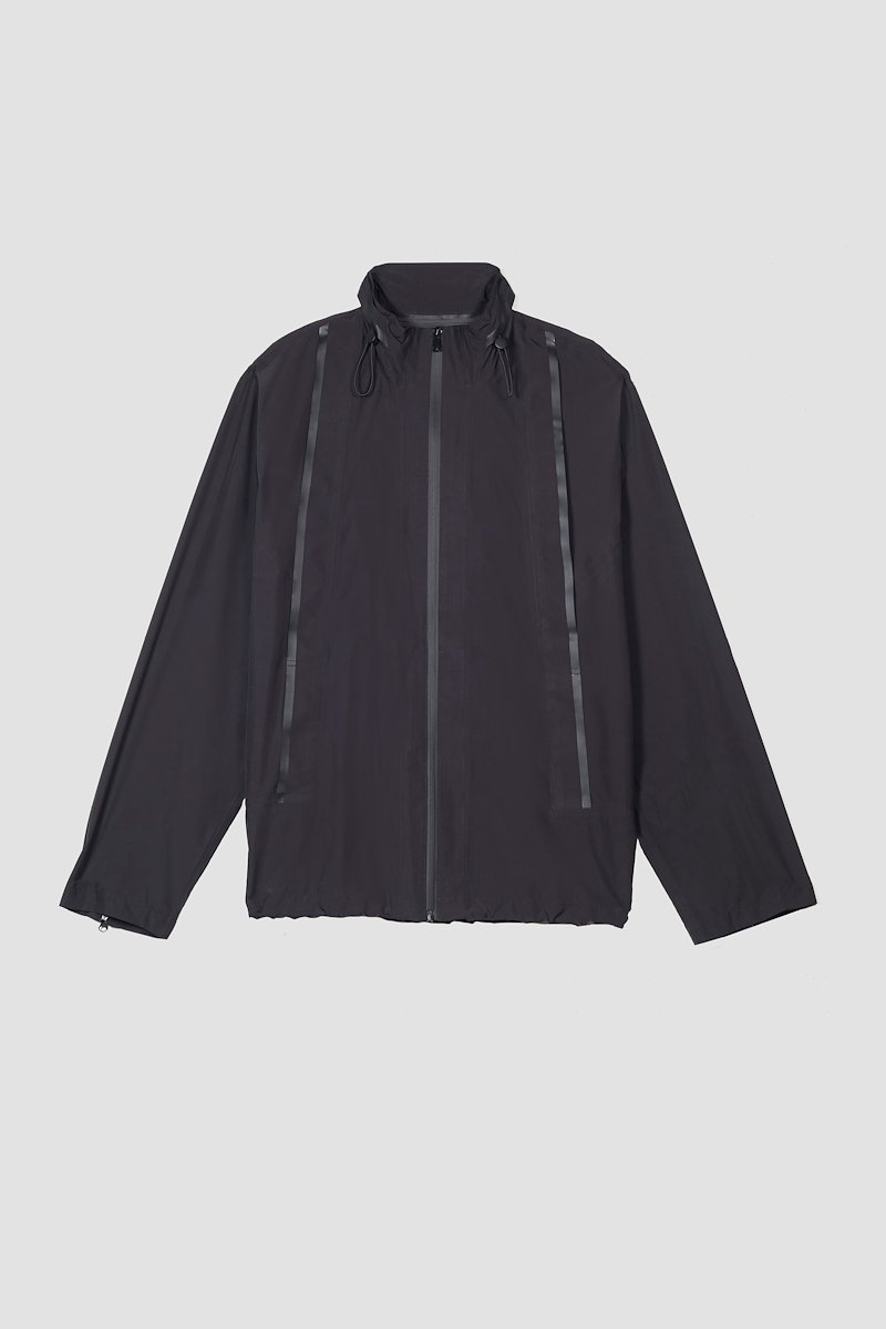 The Win-Breaker-black #0 The Win-Breaker, Black drawstring-fastening jacket from 3.1 PHILLIP LIM featuring drawstring hem, cuff zips, drawstring neck, stand-up collar, long sleeves, front zip fastening and two zip-fastening pockets.- 4