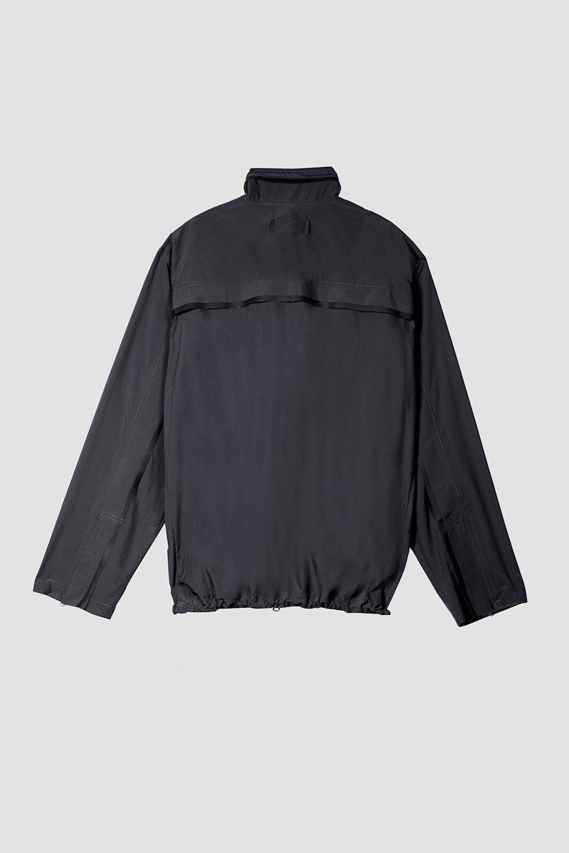 The Win-Breaker-black #1 The Win-Breaker, Black drawstring-fastening jacket from 3.1 PHILLIP LIM featuring drawstring hem, cuff zips, drawstring neck, stand-up collar, long sleeves, front zip fastening and two zip-fastening pockets.- 5