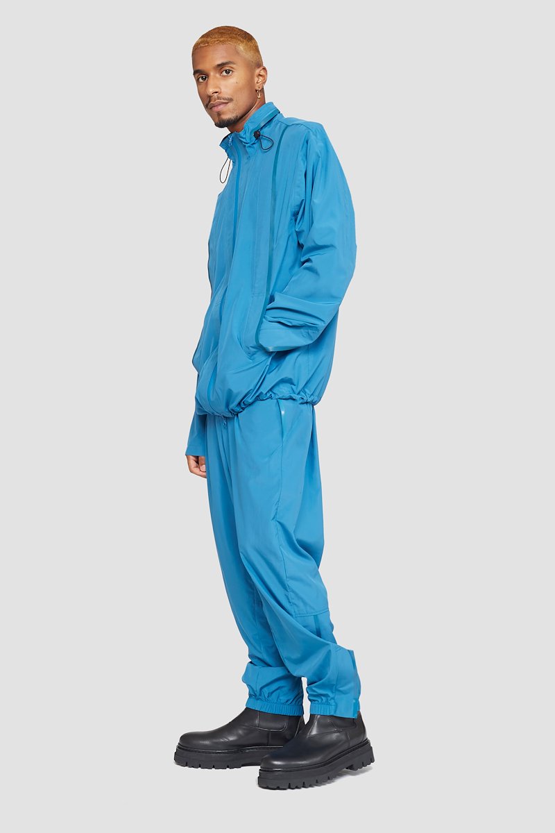 The Win-Breaker-blue #1 The Win-Breaker, Peacock blue drawstring-fastening jacket from 3.1 PHILLIP LIM featuring cuff zips, drawstring hem, drawstring neck, stand-up collar, front zip fastening, long sleeves and two zip-fastening pockets.- 1