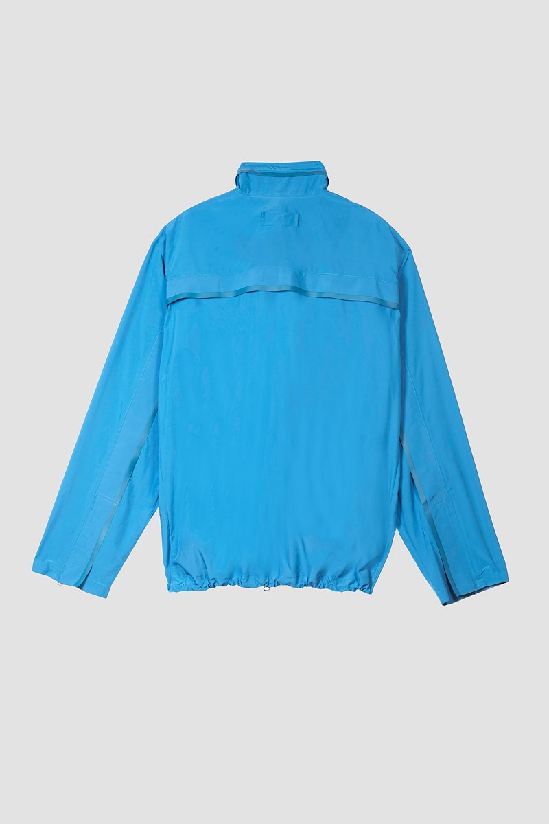 The Win-Breaker-blue #1 The Win-Breaker, Peacock blue drawstring-fastening jacket from 3.1 PHILLIP LIM featuring cuff zips, drawstring hem, drawstring neck, stand-up collar, front zip fastening, long sleeves and two zip-fastening pockets.- 5