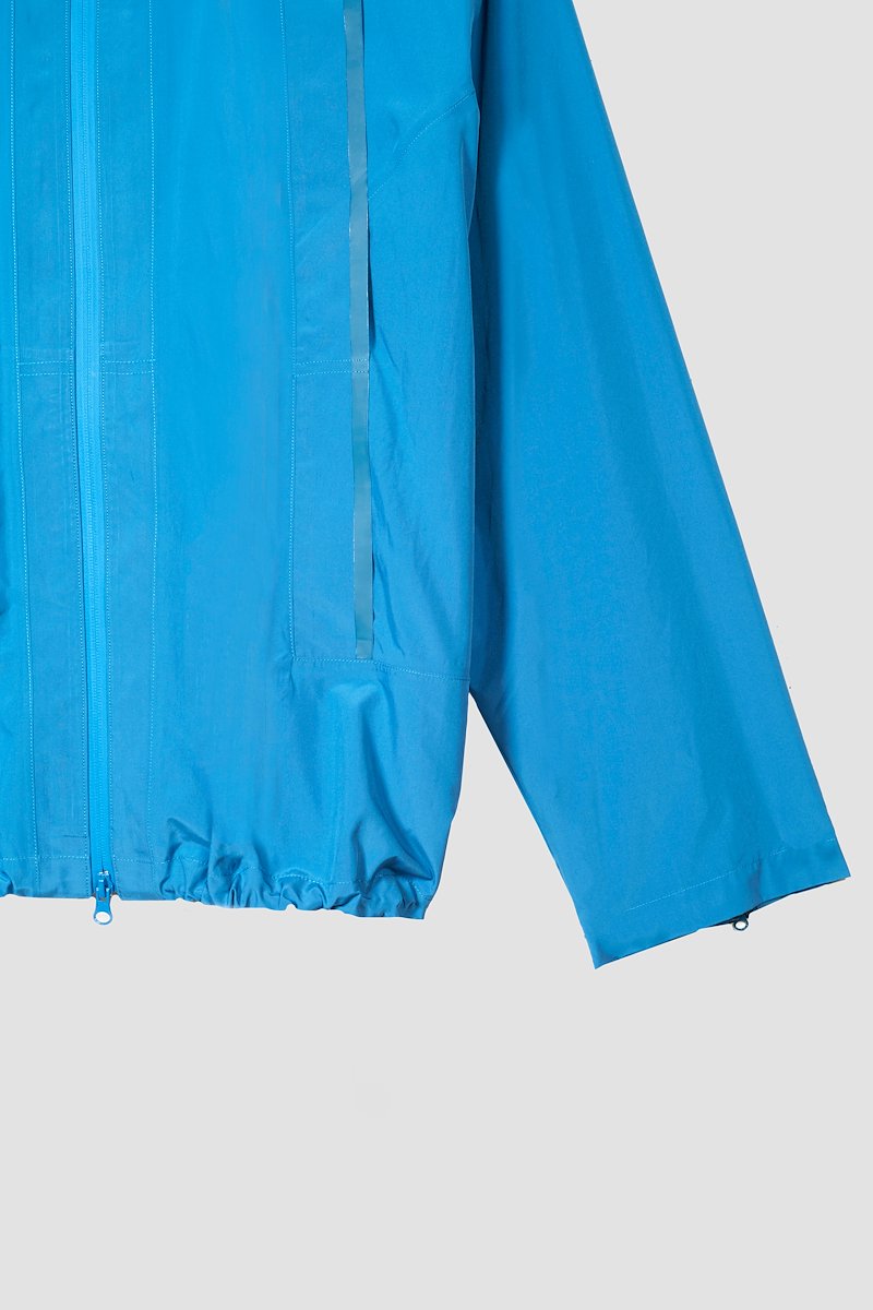The Win-Breaker-blue #1 The Win-Breaker, Peacock blue drawstring-fastening jacket from 3.1 PHILLIP LIM featuring cuff zips, drawstring hem, drawstring neck, stand-up collar, front zip fastening, long sleeves and two zip-fastening pockets.- 7