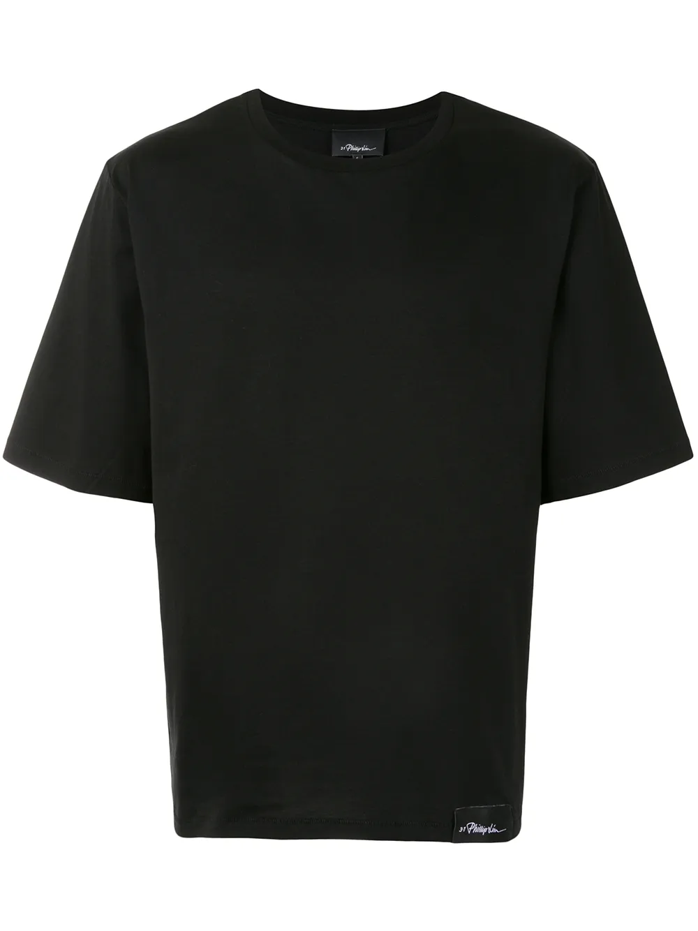 

3.1 Phillip Lim playera boxy con parche del logo - Negro