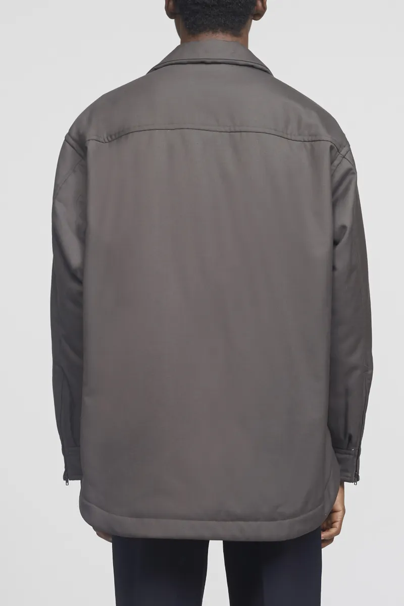 Wool Serge Overshirt Jacket in green | 3.1 Phillip Lim Official Site 大注目 Wool Serge Slacks Narrow & Jacket Check テーラードジャケット