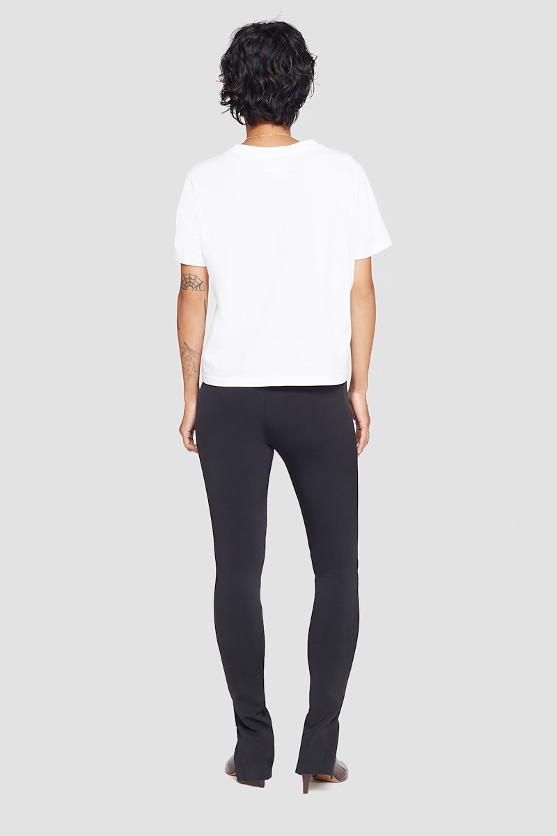 The Boxy Tee-white #0 The Boxy Tee, White cotton-blend Essential jersey T-shirt from 3.1 PHILLIP LIM featuring seam detailing, logo patch to the rear, crew neck, short sleeves and FUZE BIOTECH technology.- 2