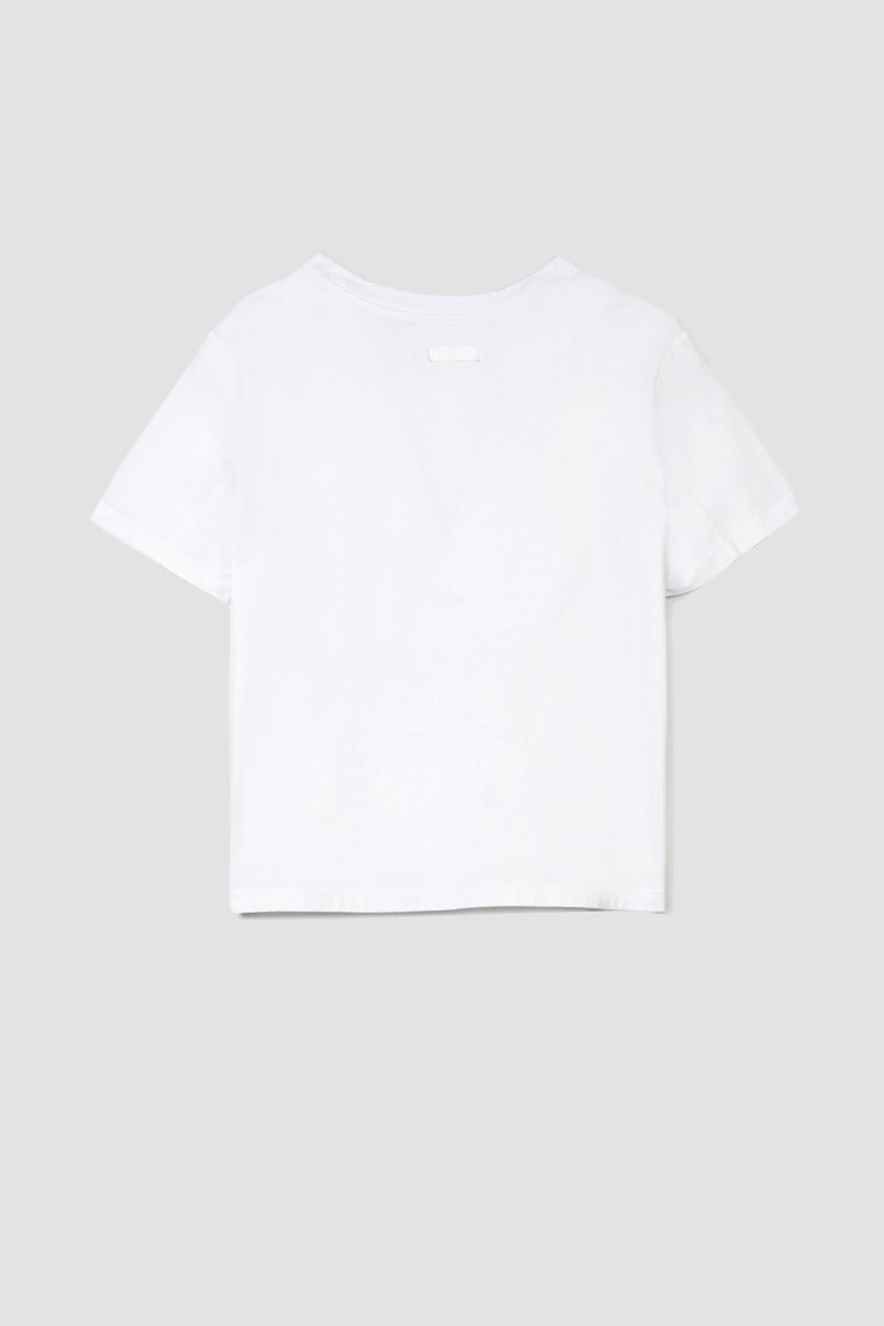 The Boxy Tee-white #1 The Boxy Tee, White cotton-blend Essential jersey T-shirt from 3.1 PHILLIP LIM featuring seam detailing, logo patch to the rear, crew neck, short sleeves and FUZE BIOTECH technology.- 5