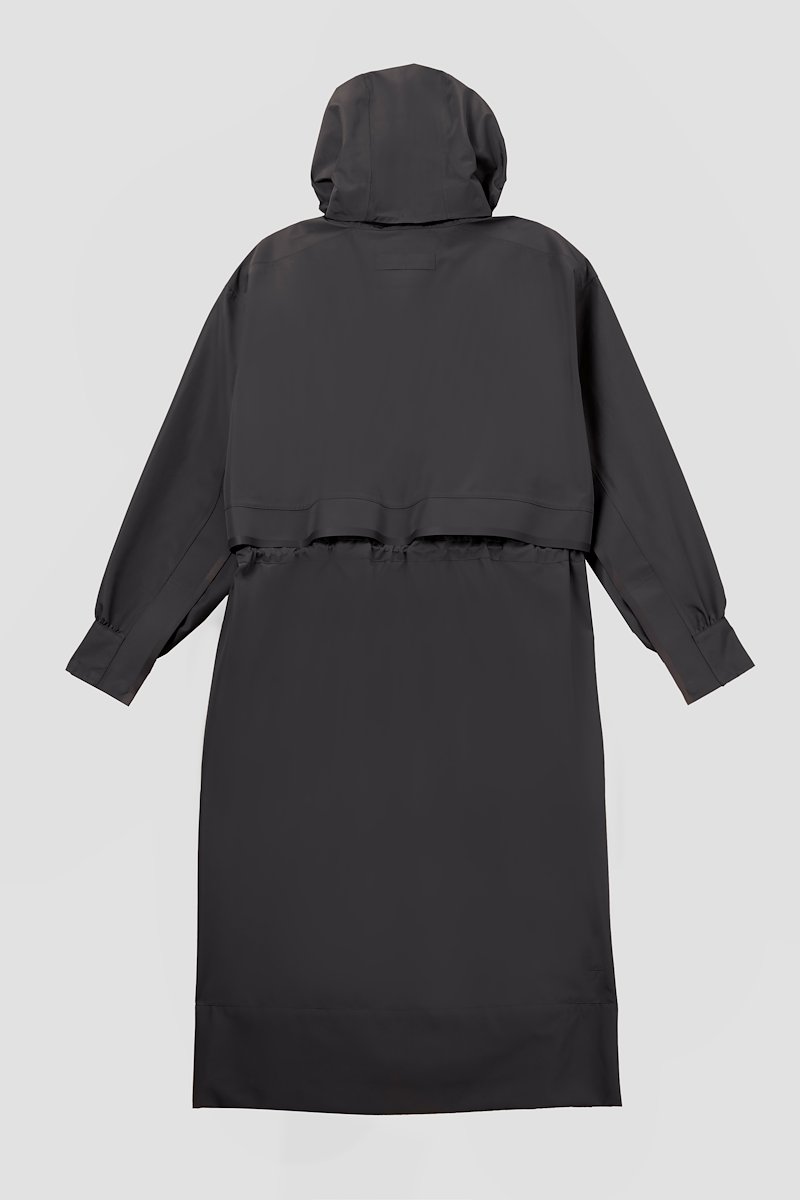 The Essential Parka-black #0 The Essential Parka, Black Essential hooded parka coat from 3.1 PHILLIP LIM featuring drawstring hood, stand-up collar, long sleeves, storm flap, drawstring waist, concealed front button fastening, wind-resistant and water-resistant.- 8