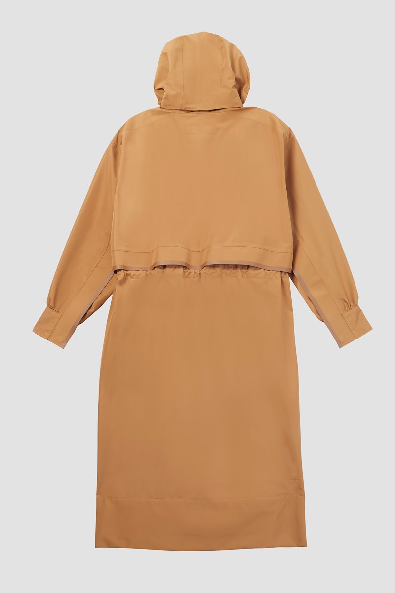 The Essential Parka-neutrals #0 The Essential Parka, Camel brown Essential hooded parka coat from 3.1 PHILLIP LIM featuring water-resistant, wind-resistant, storm flap, drawstring hood, stand-up collar, long sleeves, drawstring waist, concealed front button fastening and FUZE BIOTECH technology.- 8