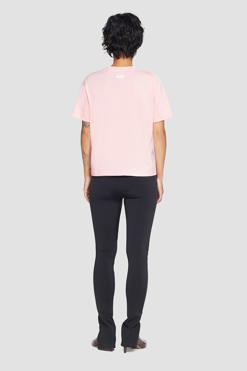 The Essential Tee-pink #0 The Essential Tee, Pink cotton Essential cotton T-shirt from 3.1 PHILLIP LIM featuring seam detailing, logo patch to the front, round neck, short sleeves and straight hem.- 2