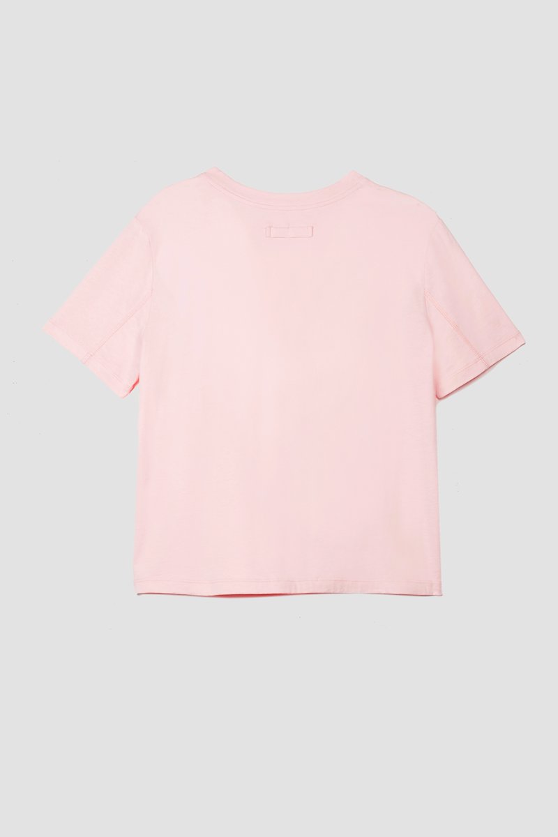 The Essential Tee-pink #1 The Essential Tee, Pink cotton Essential cotton T-shirt from 3.1 PHILLIP LIM featuring seam detailing, logo patch to the front, round neck, short sleeves and straight hem.- 5