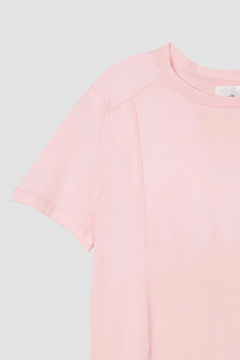 The Essential Tee-pink #0 The Essential Tee, Pink cotton Essential cotton T-shirt from 3.1 PHILLIP LIM featuring seam detailing, logo patch to the front, round neck, short sleeves and straight hem.- 6