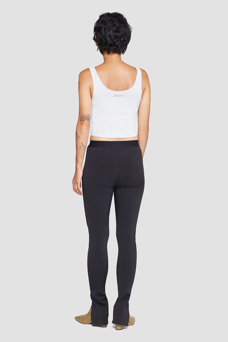 The Everyday Crop Tank-white #0 The Everyday Crop Tank, Light heather grey Everyday cropped tank top from 3.1 PHILLIP LIM featuring ribbed knit, seam detailing, scoop neck, sleeveless and cropped.- 2