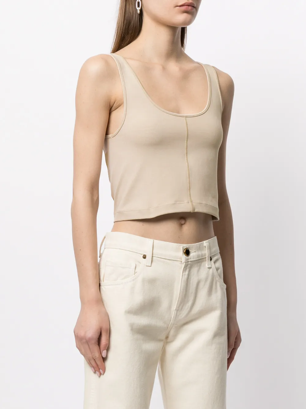 3.1 Phillip Lim Everyday Cropped Tank Top In Neutrals