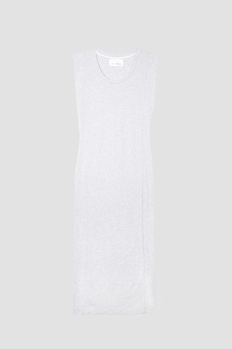 The Everyday Scoop Tank Dress-white #0 The Everyday Scoop Tank Dress, Light heather grey Everyday tank dress from 3.1 PHILLIP LIM featuring ribbed knit, scoop neck, sleeveless and mid-length.- 4