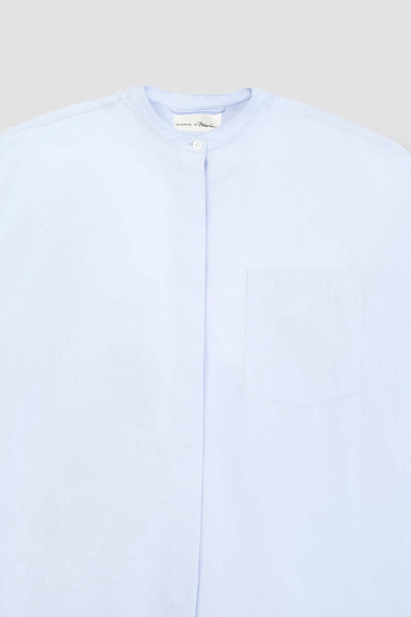 The Boyfriend Shirt-blue #0 The Boyfriend Shirt, OXFORD BLUE Synthetic->viscose Live Free The Boyfriend Shirt from 3.1 Phillip Lim. - 6