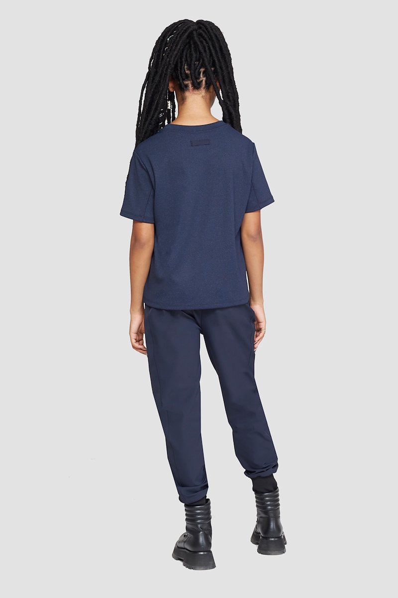 The Everyday Tailored Jogger-blue #0 The Everyday Tailored Jogger, Navy blue Everyday cropped track pants from 3.1 PHILLIP LIM featuring mid-rise, concealed front fastening, two side slit pockets, rear welt pocket and ribbed cuffs.- 2