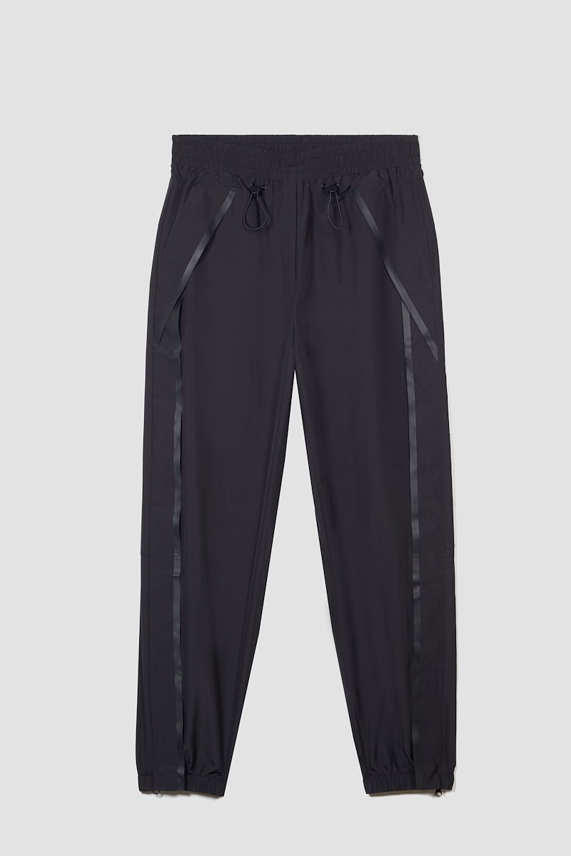 The Track-Less Pant-black #0 The Track-Less Pant, Black Track-less cropped track pants from 3.1 PHILLIP LIM featuring mid-rise, elasticated drawstring waistband, two side slit pockets and elasticated cuffs.- 4