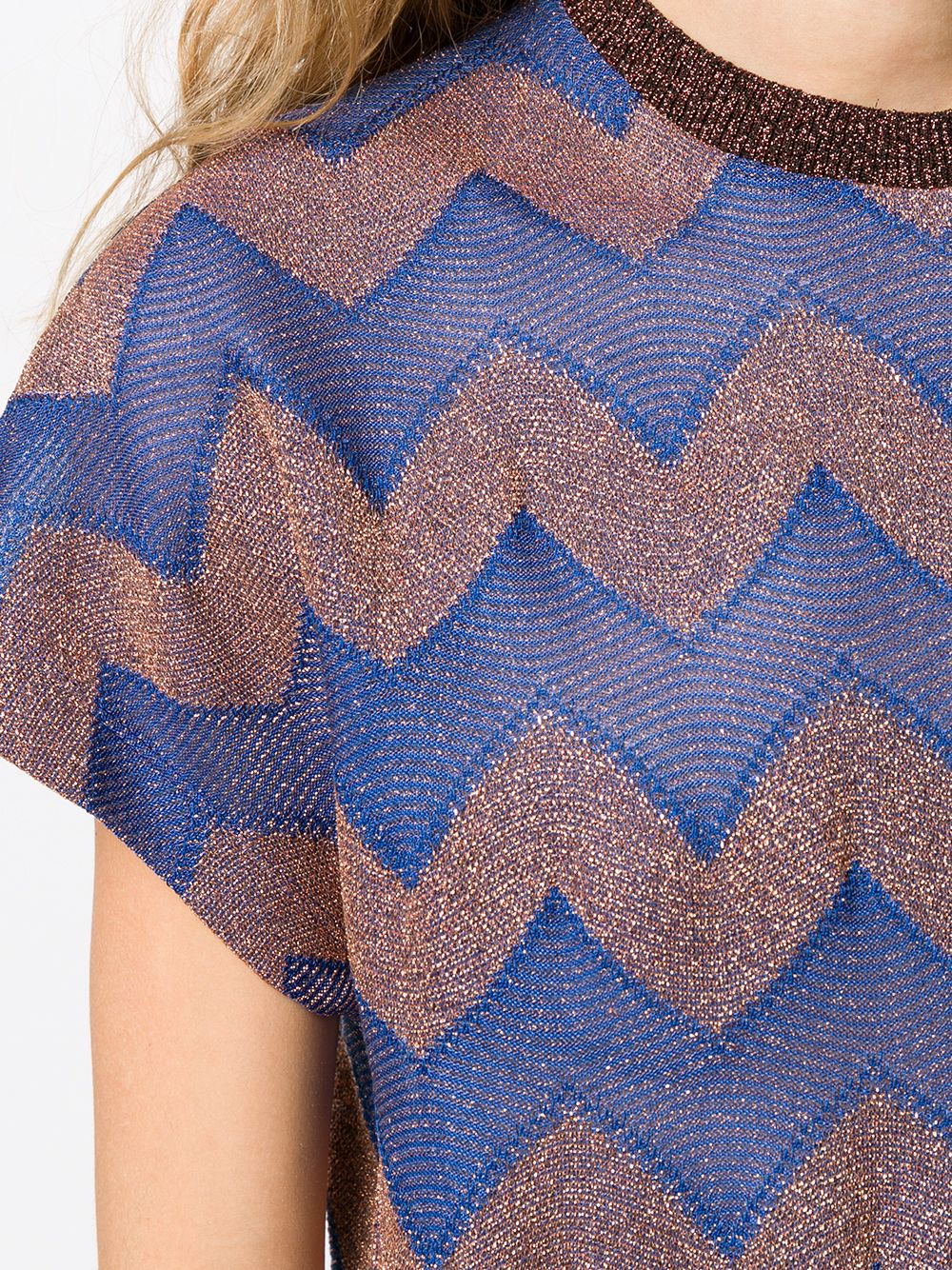 фото M missoni джемпер с узором зигзаг