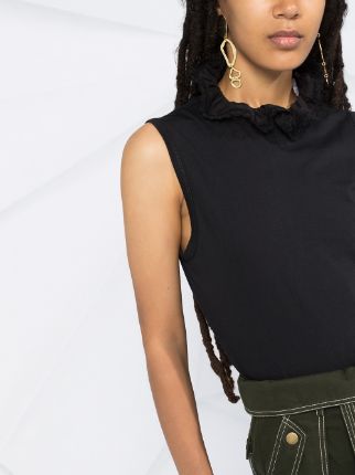 lace collar sleeveless blouse展示图