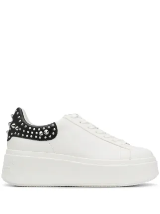 ash white platform trainers