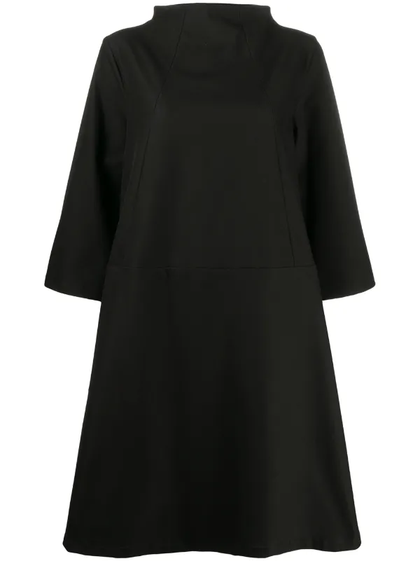 mock neck a line dress