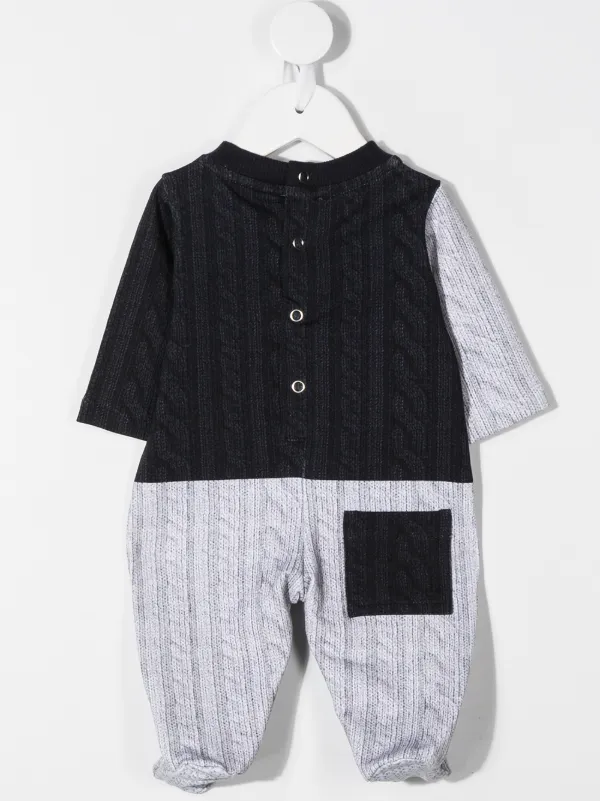 cable knit baby grow