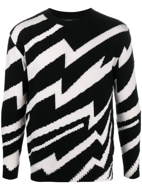Stella McCartney zigzag intarsia-knit jumper