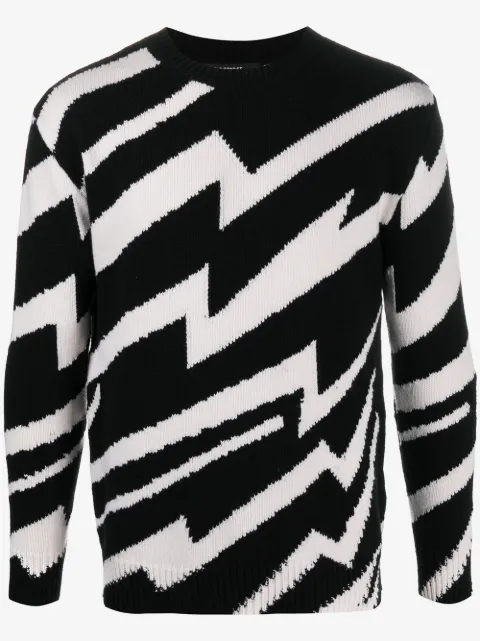 Stella McCartney zigzag intarsia-knit jumper
