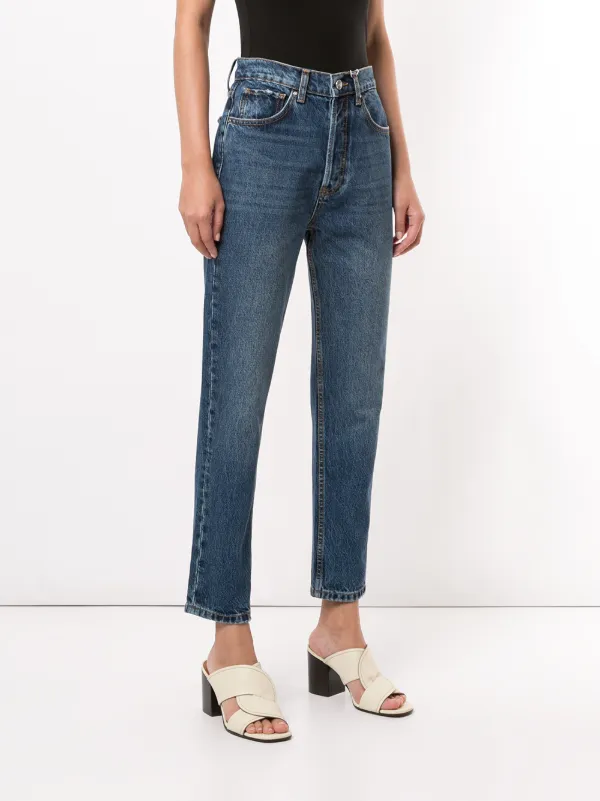 ANINE BING Sonya high rise Straight Jeans Farfetch