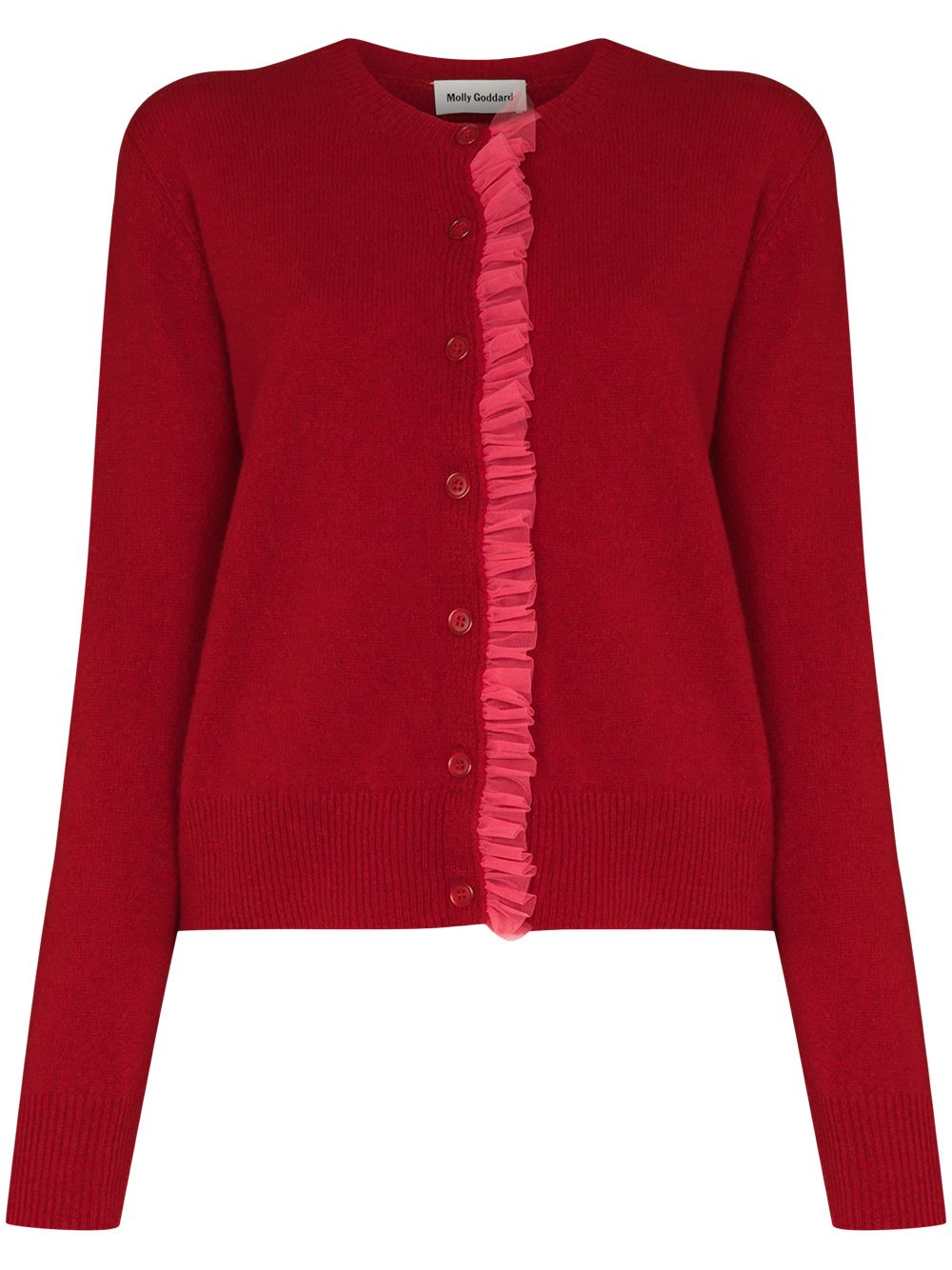 фото Molly goddard portia crinkled crewneck cardigan