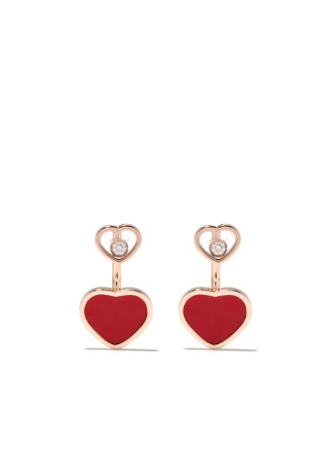 Chopard 18kt rose gold Happy Heart earrings