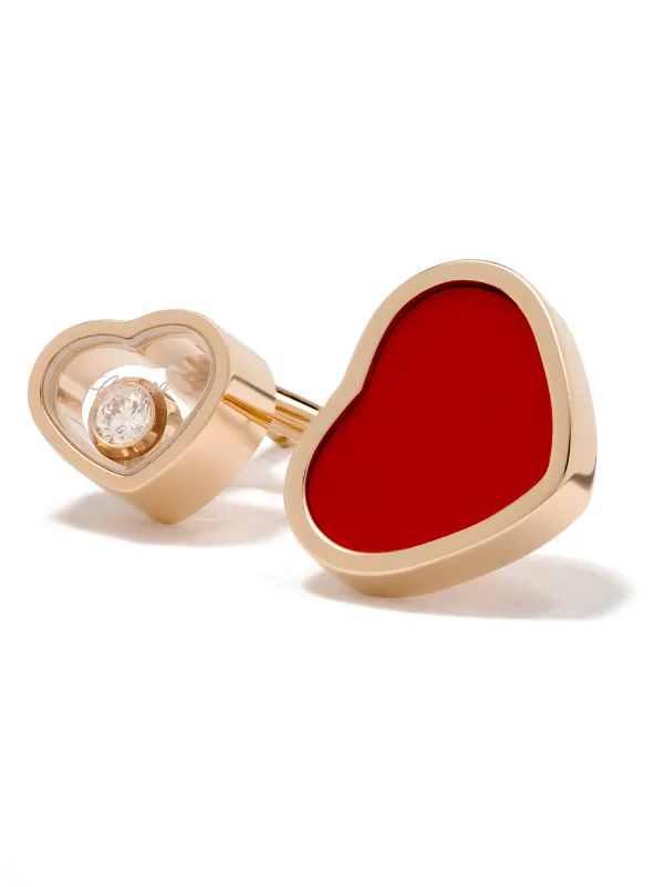 Chopard 18kt Rose Gold Happy Heart Earrings Farfetch