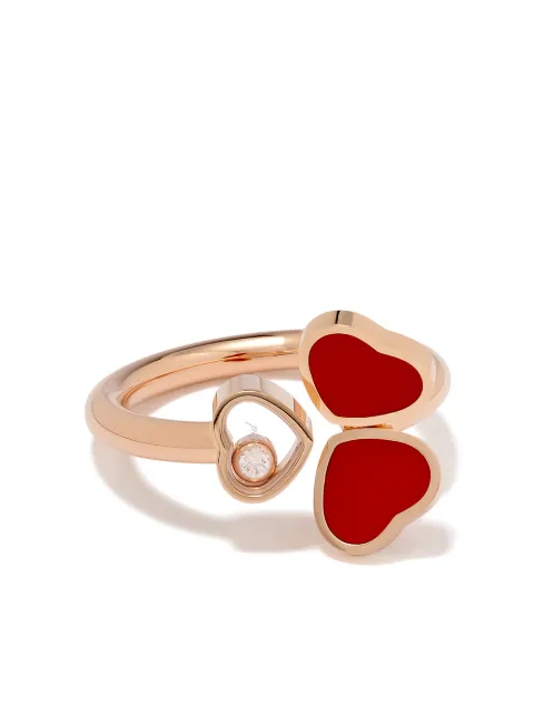 Chopard 18kt rose gold Happy Hearts ring