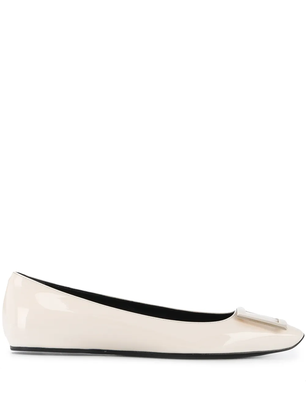 Roger Vivier buckle detail ballerinas | White | Image 1