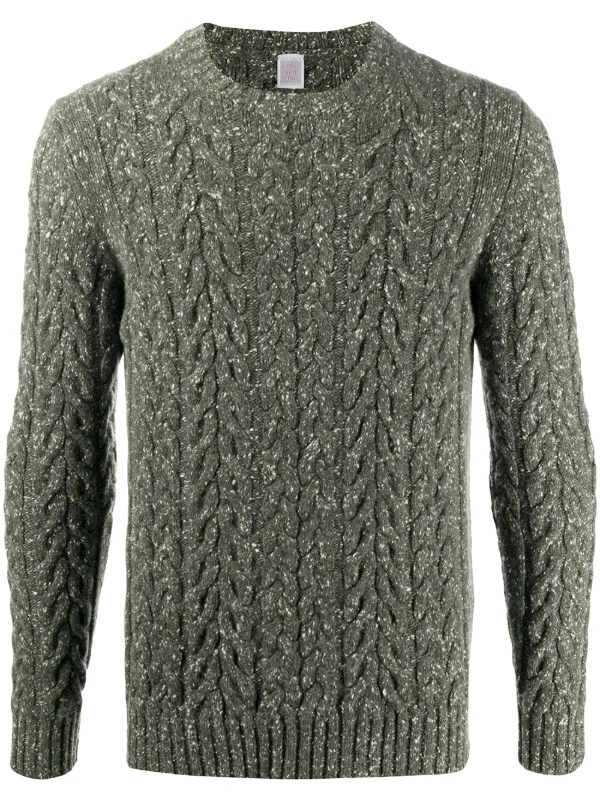 cable knit crew neck