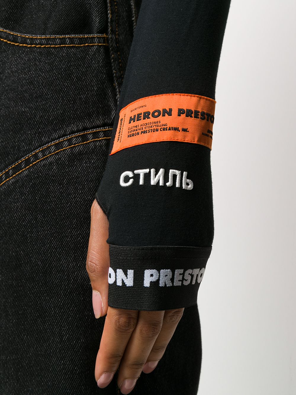 фото Heron preston укороченный топ с высоким воротником