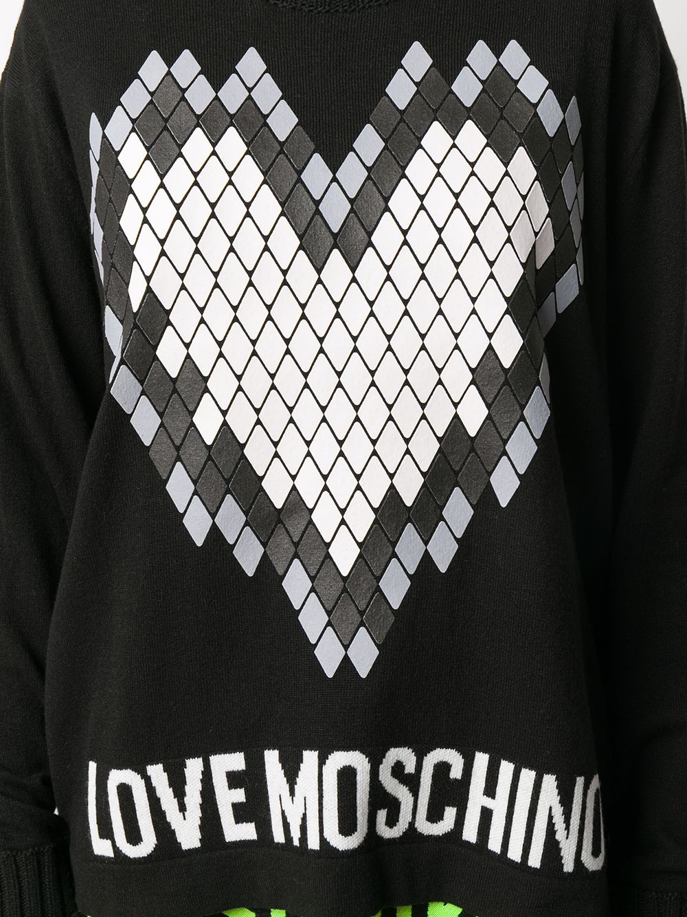 фото Love moschino джемпер оверсайз с принтом